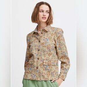 Atelier Rêve folklore chore jacket Medium Womens stretch cotton denim Casual